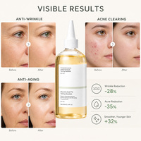 Tonique liquide exfoliant à l'acide glycolique et à la vitamine E pour le visage, éclaircissant, affinant la texture de la peau, hydratant, pour femmes, étiquette privée OEM