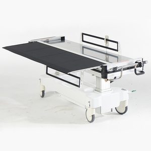 Brancard <span class=keywords><strong>de</strong></span> transport médical d'urgence pour hôpital, lit médical électrique en acier avec tableau médical - Product Image 3