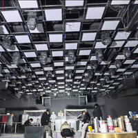 Luz DMX programable de 24 V CC de fábrica, panel de luz DMX cuadrado a todo color, luces cuadradas para DJ