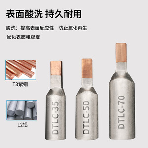 Pasadores Cilíndricos de Cobre y Aluminio DTLc con Cabeza Estándar y Acabado Brillante para Interruptores de Circuito 10-70 mm² - Product Image 2