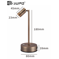 GUPO 3W 360 °   Lampe de table verticale intégrée de type C réglable avec éclairage d'ambiance, idéale pour la maison, les bars, les musées et les vitrines de bijouterie