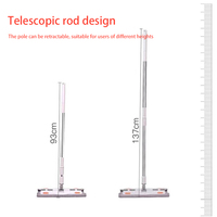 Serpillère plate rétractable en microfibre pour le nettoyage des sols, serpillère rotative à 360 degrés pour le nettoyage humide et sec, pour la maison et le bureau