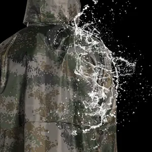 Erschwing liches zweiteiliges Tarn regenmantel set, wasserdichtes Regenmantel set aus PVC-Polyester