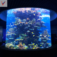 Durchsichtige Aquarien, Fischtanks aus Glas und Acryl, große Zylinder aus Acryl, Herstellung