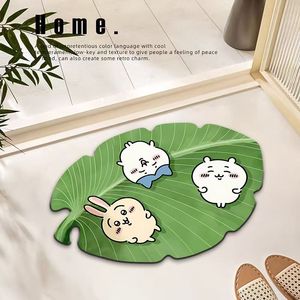 Tapis de bain Crayon Shinchan Feuille Verte en Diatomite Antidérapant Séchage Rapide pour Entrée de Salle de Bain Usage Domestique Forme Originale - Product Image 4
