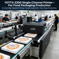 Machine d'impression à passage unique Yotta S300 jusqu'à 580 mm, imprimante à plat pour boîtes à pizza, emballages en carton/sacs en papier