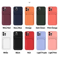 Portefeuille porte-carte étui en Silicone souple pour iPhone 15 PLUS 15PRO 14Pro Max 13PRO 12PRO MAX avec carte housse en Silicone TPU