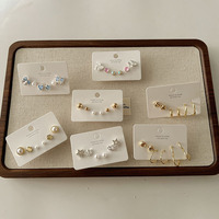 Anting-anting Desain Niche Trendy 2024, Jarum Perak 925, Unik, Kecil dan Elegan, Set 6 Pcs untuk Wanita