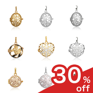 Novedoso Collar con Llamador de Ángeles Estilo Jaula para Perlas y Bola de Armonía Mexicana con Sonido de Ángel - Product Image 2