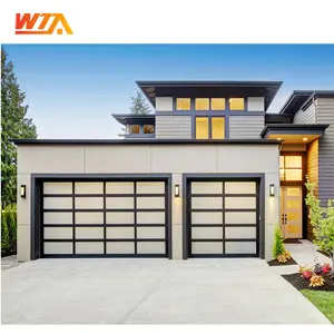 Aluminum Opener Glass Steel Sectional Automatic Garage Door Factory Price With Motor