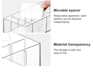 Caja de Almacenamiento <span class=keywords><strong>para</strong></span> Accesorios Electrónicos, Organizador de <span class=keywords><strong>Cables</strong></span> de Escritorio con Múltiples Compartimentos y Diseño Apilable - Product Image 6