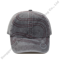 Casquettes de sport vintage de créateur en gros, casquettes de baseball à 6 panneaux, casquettes de baseball en coton lavé brodées sur mesure