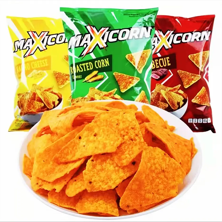 Grosir makanan ringan Eksotis makanan gembung Indonesia rasa asli/Keju/keripik jagung rasa BBQ 150g keripik Tortilla