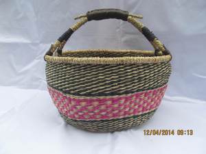 Panier Bolga en jonc de mer naturel tissé, de haute qualité, coloré, moderne, rectangulaire, multifonctionnel, fait à la main, pour le rangement - Product Image 3