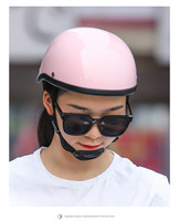 Casques de moto SLKE rose rouge blanc Daytona demi-casque scooter électrique vélo électrique