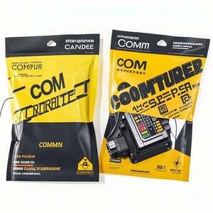 Sacs à fermeture éclair scellés 3 côtés brillants transparents personnalisés Câbles de données HDMI USB Sacs étanches en plastique pour fil d'ordinateur pour l'emballage - Product Image 4