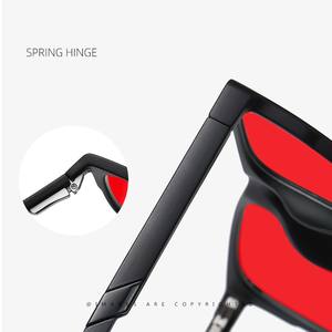 نظارات نوم رجالية جديدة مضادة للضوء الأزرق والإشعاع، بدون مشبك للوجه، بعدسات بلاستيكية حمراء، وإطار كامل من مادة تي آر - Product Image 3