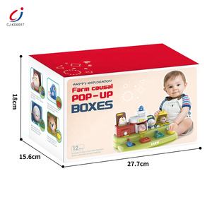 Chengji peekaboo apprentissage ferme bouton de commutation pop up jouet bébé montessori <span class=keywords><strong>jeu</strong></span> interactif mignon animal cause et effet jouets - Product Image 6