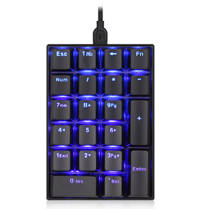 Mini Teclado mecánico para juegos MOTOSPEED K23, luz LED con cable, teclado de una sola mano para teléfono móvil, Mini Teclado mecánico - Product Image 1