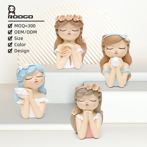 Moderna arte nordica <span class=keywords><strong>in</strong></span> calcestruzzo volto <span class=keywords><strong>vasi</strong></span> di piante con fioriera artificiale ornamento statua smalto opaco vaso di fiori soggiorno arredamento per la casa - Product Image 2