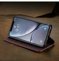 Étui portefeuille magnétique en cuir PU avec fermeture éclair et porte-cartes Caseme pour iPhone 17 16 Pro Max 15 14 13 12 Pro