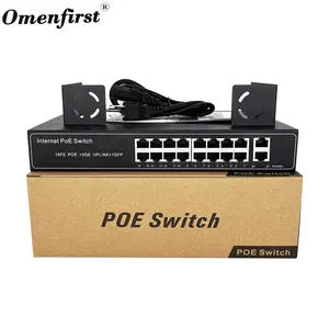 16-Port Gigabit Uplink PoE Switch 2 Combo Uplink dengan Ai Poe Switch 16 Port