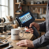 Imprimante jet d'encre portable multi-étiquettes pour gobelets en plastique, codes QR, numéros de lot et dates d'expiration, impression de logo, DIY