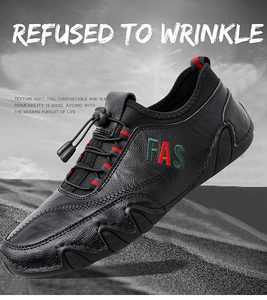 Chaussures décontractées pour hommes OEM en cuir véritable, imperméables, respirantes, légères, tendance printemps-automne-hiver, mocassins - Product Image 4