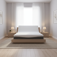 Cadre de lit pliable multifonctionnel avec contrôle par application, détection de la respiration, matelas hybride en mousse à mémoire de forme, rafraîchissant, pour chambre moderne
