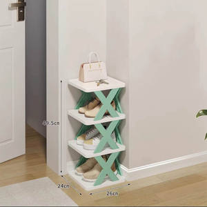 Nouveauté, étagère à chaussures simple et tendance, en plastique multi-niveaux, <span class=keywords><strong>armoire</strong></span> à chaussures bon marché pour dortoir avec un design rectangulaire - Product Image 5