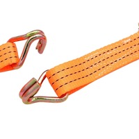 Sangles d'arrimage en polyester de 1,5 pouce avec double crochet en J, sangle de fixation à cliquet rétractable pour une fixation sécurisée