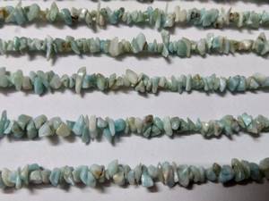 Perles de larimar bleu non taillées, perles de pierres précieuses, perles de nugettes minuscules polies, brin de 17 pouces ou 34 pouces - Product Image 5