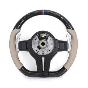 <span class=keywords><strong>Volante</strong></span> Deportivo Votant <span class=keywords><strong>M</strong></span> de Cuero Color Beige con Fibra de Carbono para <span class=keywords><strong>BMW</strong></span> F10 F30 M2 F87 M3 F80 M4 F82 F85 M5 F90 E70 <span class=keywords><strong>E90</strong></span> E91 E92 - Product Image 2