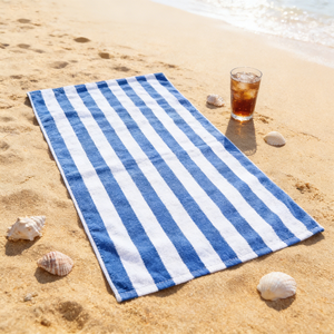Toallas de Playa Personalizadas 100% Algodón de Secado Rápido, Libres de Arena, con Logotipo Personalizado, Personalización para Piscina, Cabana, Toallas de Playa con Rayas - Product Image 2