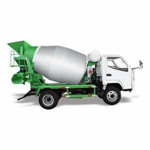 3 Yard 5 Cubic Small Mobile Concrete Mixer Truck With Pump Construction Machinery Small Concrete Mixer Truck