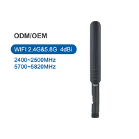 Antenne de caméra de sécurité RFLink RF001 5dBi 2.4G 5.8G double bande noire 157mm ABS omnidirectionnelle pour surveillance vidéo IP66 10W