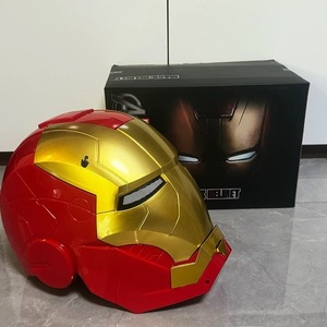 <span class=keywords><strong>Casco</strong></span> de <span class=keywords><strong>Iron</strong></span> <span class=keywords><strong>Man</strong></span> <span class=keywords><strong>MK5</strong></span> con Interacción por Voz de Jarvis, Iluminación, Apertura/Cierre Manual, de Plástico, para Cosplay Infantil - Product Image 4