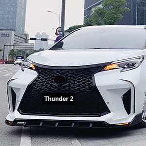 Kit bodi mobil gaya Thunder-2, Set Diffuser belakang Bumper depan untuk <span class=keywords><strong>Toyota</strong></span> <span class=keywords><strong>Sienna</strong></span> 2021 2022 Facelift - Product Image 3