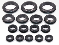 Protector de Cables de Goma EPDM de Doble Cara, Negro y Blanco, Moldeado Industrialmente, Personalizado de Fábrica, Anillo de Amarre de Goma, Ojal de Goma para Cables
