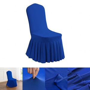 Housse de chaise élégante de couleur unie avec rayures à motifs pointus pour mariage, banquet, hôtel – Vente en gros, approvisionnement direct - Product Image 3
