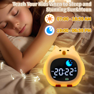 Recarga Usb moderna nueva <span class=keywords><strong>moda</strong></span> portátil niños dormitorio bebé dormir tren despertador escritorio Led lámpara de noche - Product Image 3