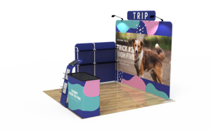 בצד קיר מדפים 10 * 10ft l צורה ניידת מסחר בפינה - Product Image 5