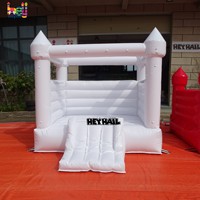 Château gonflable blanc avec toboggan, château gonflable avec toboggan, mini château de saut pour enfant et adulte