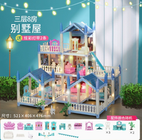 Château de Princesse Lumineux en Plastique Enchanté : Le Cadeau Idéal pour Filles de 5 Ans et Plus, avec Meubles et Jouets – La Chambre de Rêve à Construire Soi-même