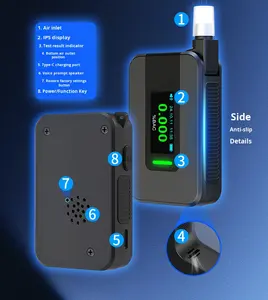Testeur d'alcoolémie portable haute précision à pile à combustible, moniteur d'alcoolémie, capteur d'alcoolémie, alcootest - Product Image 6