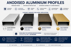 Perfil de Extrusión de Aluminio Anodizado Premium, Resistente a la Corrosión, Resistente a los Rayos UV, Duradero, Color Personalizado, Arquitectónico - Product Image 2