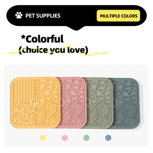 Custom 4 Colors Durable <b>Waterproof</b> Silicone Cats & Dogs Food Mat Eco-Friendly Slow Feeder Lick <b>Pad</b> Pets Eating Difficulties - Product Image 3