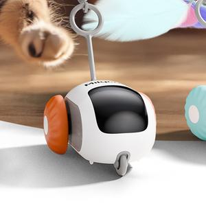 Juguete interactivo y de movimiento inteligente para mascotas de Interior para gatos Rompecabezas de gatito con control remoto de 2 velocidades con cazadores de aburrimiento de plumas - Product Image 4