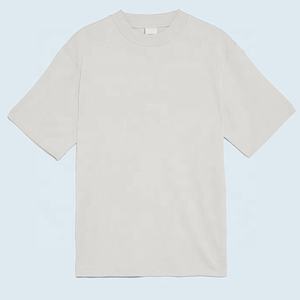 เสื้อยืดคอกลมผู้ชายผ้าฝ้าย 100% แฟชั่นทรงหลวมไหล่ตก เสื้อยืดโอเวอร์ไซส์เนื้อหนาสีพื้น ขายส่ง - Product Image 3