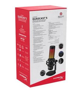 Microphone à condensateur USB <span class=keywords><strong>Hyper</strong></span> <span class=keywords><strong>X</strong></span> <span class=keywords><strong>QuadCast</strong></span> S professionnel RGB pour PC, PS4, Mac et Discord TeamSpeak - Product Image 6
